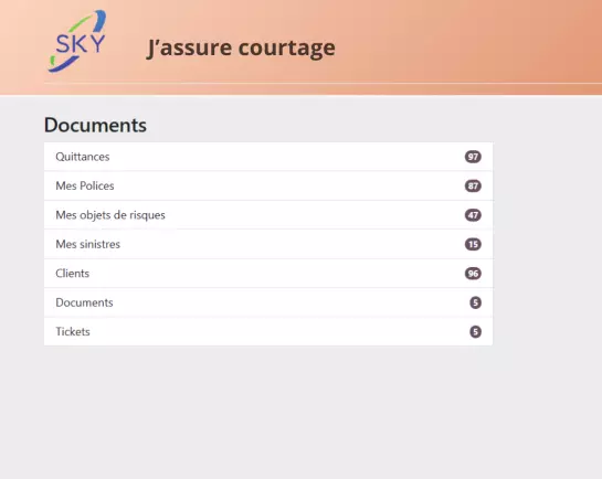 SKY CRM - Insurance software with artificial intelligence for document search and EDM